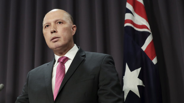 Minister for Home Affairs Peter Dutton took aim at Rex Patrick's character.