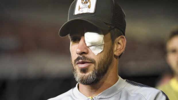Boca's captain Pablo Perez sustained an eye injury in the attack.