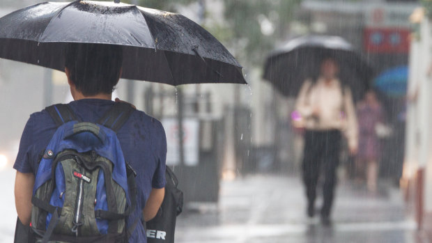 The heaviest rain was expected to fall in Brisbane on Monday before easing throughout the week.