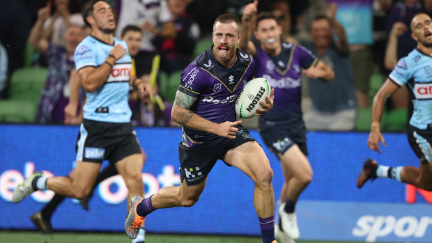 Cameron Munster was in imposing form for Melbourne against Cronulla.