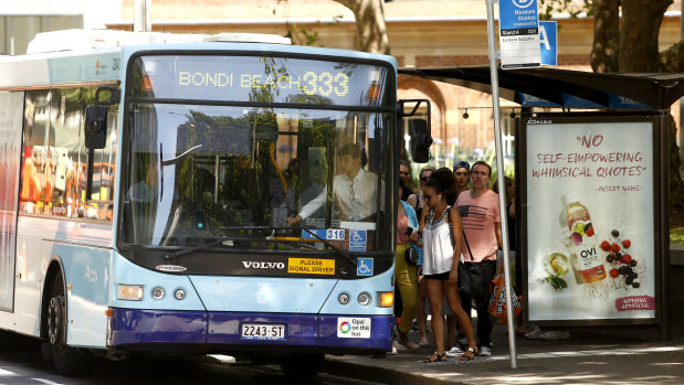 Buses only make up a small number of the vehicles on Sydney roads.