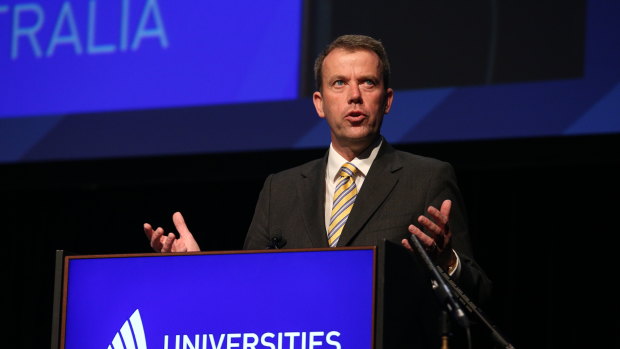 Education Minister Dan Tehan at the Universities Australia conference.