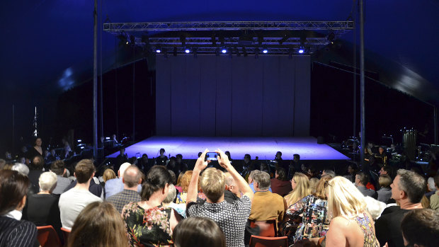 An empty stage at the Yarra Valley Opera Festival 2019.