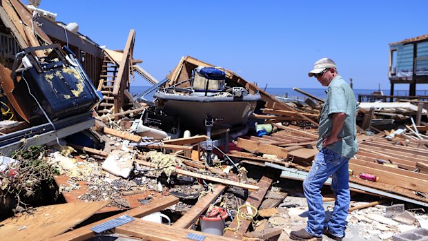 Devastation caused by Hurricane Harvey in Rockport, Texas.