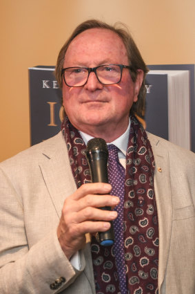 Kevin Sheedy holding court at a book launch last year in Melbourne.