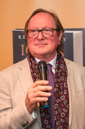 Kevin Sheedy holding court at a book launch last year in Melbourne.