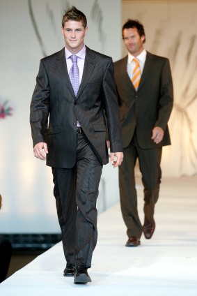 Too sexy: Trent Croad owns the catwalk in 2005.