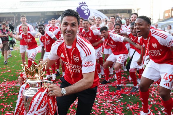 Mikel Arteta and Arsenal are riding high on their first Premier League title win in 22 years.