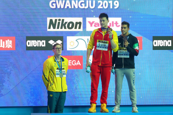 Mack Horton made headlines with his podium protest against Sun Yang at the world championships in 2019 in South Korea.