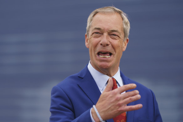 Britain’s Reform UK party leader Nigel Farage.