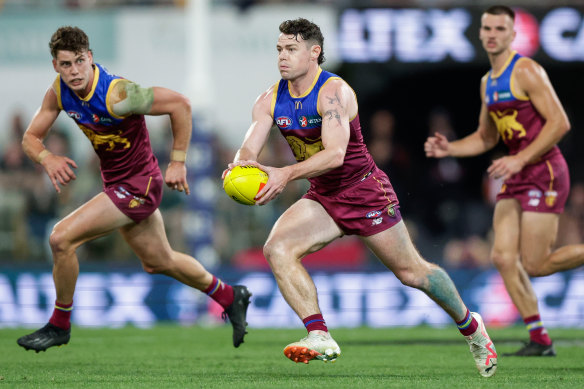 Lachie Neale will be one of the Lions’ key players today.