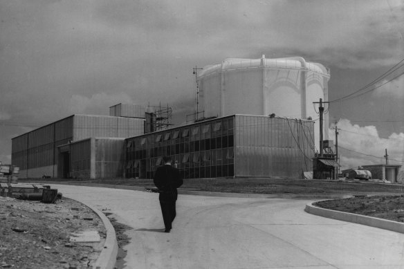The nuclear reactor at Lucas Heights in 1958, a year before Building 23 was built.