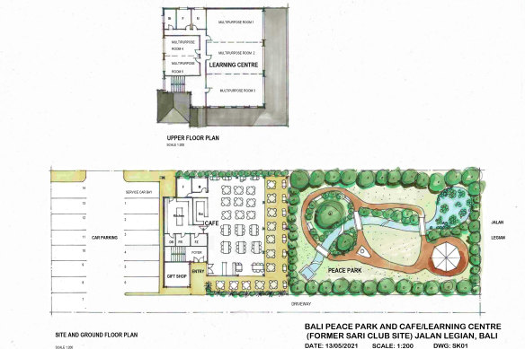 The latest version of plans for the proposed Bali Peace Park. 
