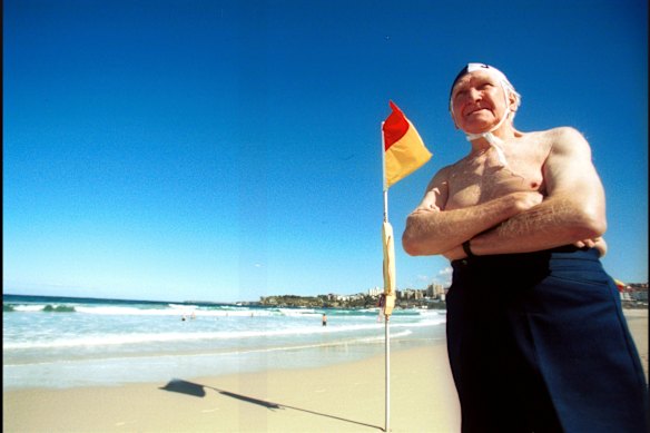 The late Clem Walsh was Bondi Surf Club patrol captain on Black Sunday (pictured here in 2011). 