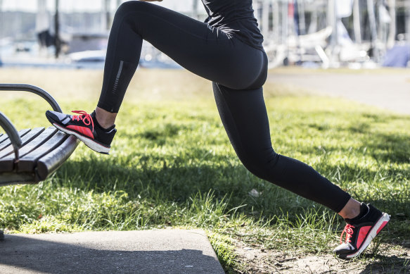 A personal trainer in action.