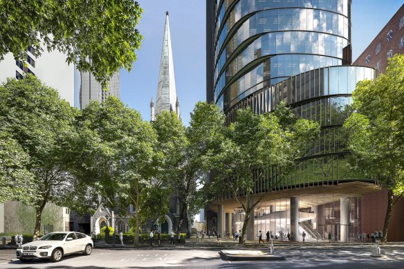 Charter Hall's new office project at 130 Lonsdale Street.