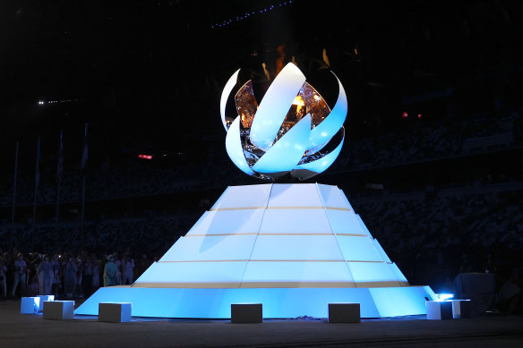 The cauldron closes, extinguishing the Olympic flame, as the Tokyo Games came to an end on Sunday.
