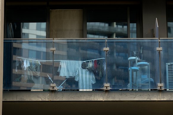 Washing put out to dry on balconies is a contentious issue in many blocks. 