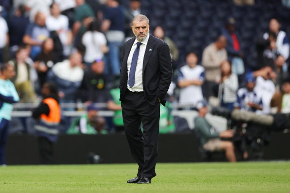 Ange Postecoglou on the sideline.