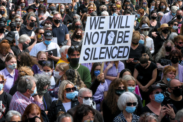 Women of all ages came to the Melbourne march. Nearly all of them have stories about being treated shabbily by men. 