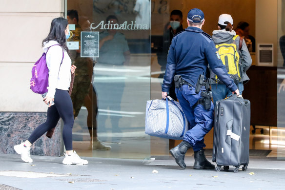 Travellers are returning from overseas and being quarantined in Sydney hotels. 