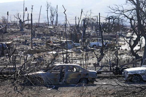 Hawaiian officials have urged tourists to avoid travelling to Maui as many hotels prepare to house evacuees and first responders on the island where a wildfire demolished a historic town and killed dozens.