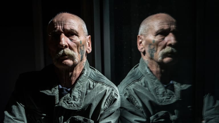 Graeme pictured in October 2016, when he was homeless after leaving an exorbitantly expensive rooming house.