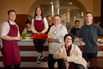 The Clifton Hotel team, including Guy Grossi (centre) and his sister Liz Grossi-Rodriguez (seated), and Marc Murphy (right).