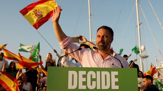 Spain’s far-right Vox party leader Santiago Abascal.