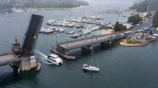 The Spit Bridge is is raised six times on weekdays for an average of one to five boats per opening.