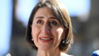 NSW Premier Gladys Berejiklian speaks to media at Government House in Sydney, Tuesday, March 26, 2019. The Premier visited NSW Governor David Hurley to notify him she can form government after securing a majority. (AAP Image/Dan Himbrechts) NO ARCHIVING