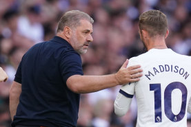 Ange Postecoglou and James Maddison.