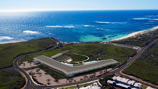An artist's impression of Westin Margaret River Resort Hotel, which has been designed by the Christou Design Group.