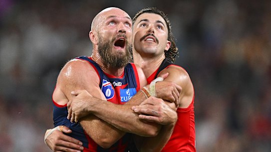 Essendon ruckman Sam Draper, competing with Max Gawn, has a big free agency decision to make.