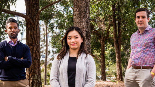 Worrying findings: AMA NSW council members Sanjay Hettige, Yvonne Nyugen and James Lawler. 