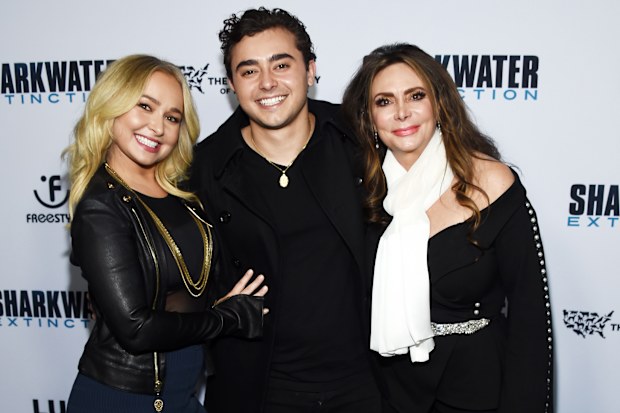 Hayden Panettiere, Jansen Panettiere and their mum Lesley Vogel arrive at a screening of Freestyle Releasing's Sharkwater Extinction at the ArcLight Hollywood on January 31, 2019 in Hollywood, California. 