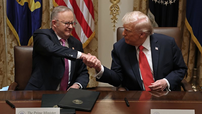 Trump vows to uphold AUKUS pact, signs rare earths deal with Albanese in warm visit