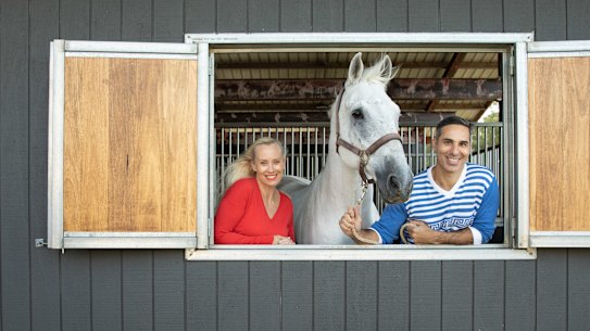Alison Kubler and Michael Zavros with horse Bono: "Life is certainly not boring."