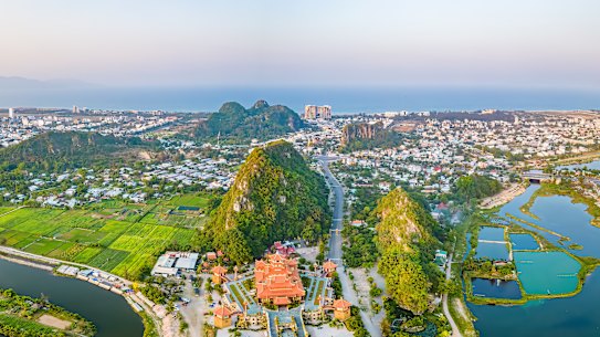 Da Nang’s Marble Mountains and coast.