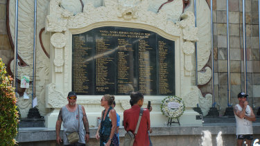 The Bali Bombing Memorial, opposite the former Sari Club.