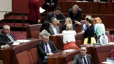 Greens leader Richard Di Natale discussed tactics in the Senate. 