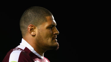 Willie Mason in his last year in the NRL at Manly.