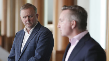 The book's release comes amid ongoing debate over the party's direction under current leader Anthony Albanese (left).