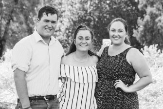 Adam, Amanda and Emma Fitzpatrick shared a close bond as siblings growing up in the NSW South West Slopes. 