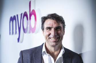 MYOB chief executive Greg Ellis is leading a move into invoice financing. 