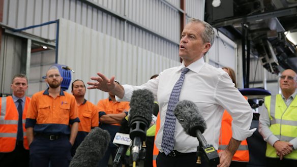 Opposition Leader Bill Shorten will allow manufacturers and other companies to buy international permits to meet their obligations to reduce carbon emissions.