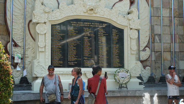 The Bali Bombing Memorial, opposite the former Sari Club.