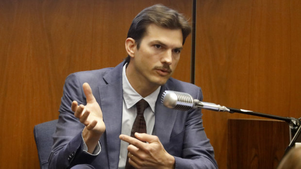 Ashton Kutcher testifies in the murder trial of Michael Gargiulo in Los Angeles Superior Court on Wednesday.