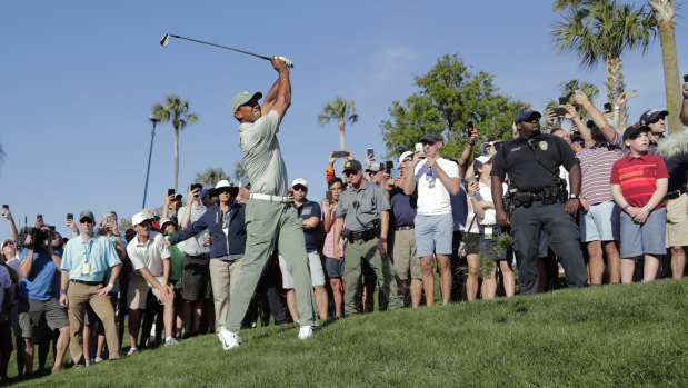Tiger Woods during the first round of the Players Championship.