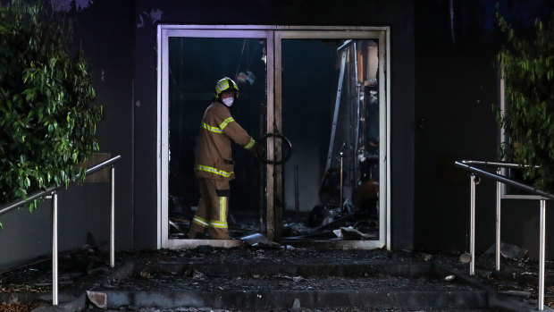 The arson squad is investigating the blaze at Thornbury’s Furlan Club.